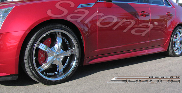 Custom Cadillac CTS Side Skirts  Sedan (2008 - 2013) - $550.00 (Part #CD-001-SS)